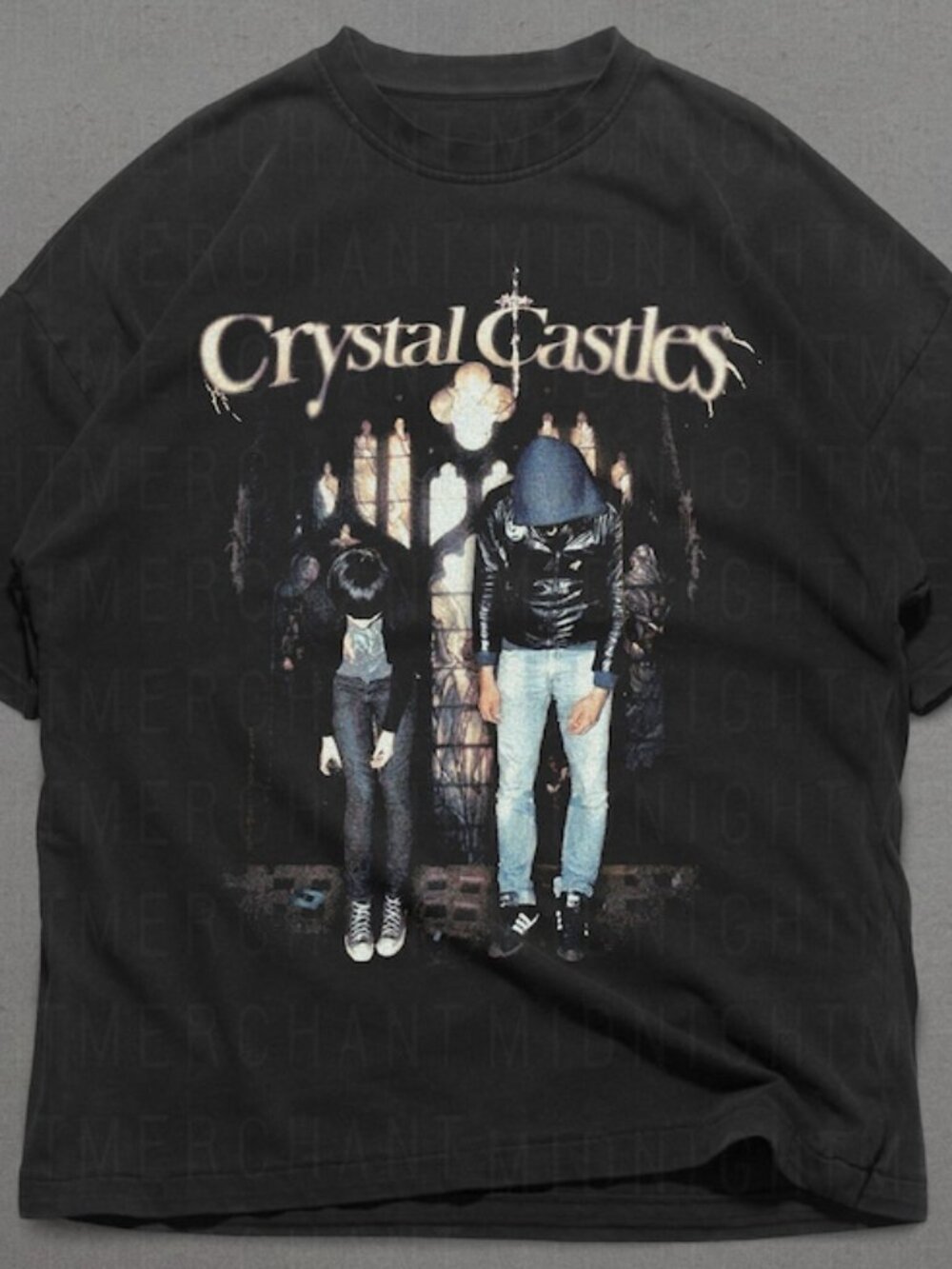 Y2k graphic tee, Crystal castles graphic tee, Gothic clothing